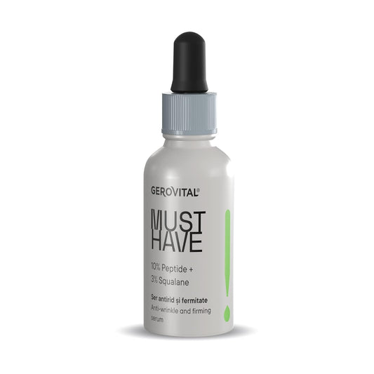 Gerovital Must Have, Anti-Wrinkle and Firming Serum with 10% Peptides and 3% Squalane